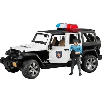 Bruder Policejní Jeep Wrangler Rubicon + policista a maják 02526 BO-02526