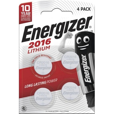 Energizer Енергийна клетка с копче cr2016, литиева, 4бр. /опаковка (e300849009)