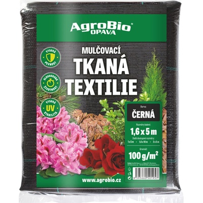 Tkaná textilie černá (100 g/m2) 1,6 x 10m