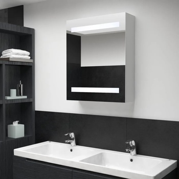 Image 1 of vidaXL LED шкаф с огледало за баня, 50x13, 5x60 см (285115)