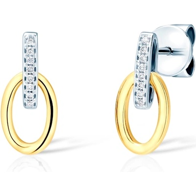 SAVICKI Обеци Savicki: двуцветно злато. диаманти