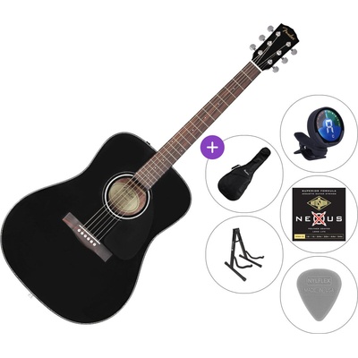 Fender CD-60 V3 SET 2 Black Акустична китара