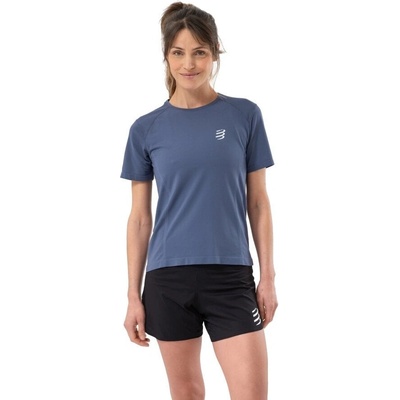 Compressport Performance SS Tshirt Indigo L Běžecké tričko s krátkým rukávem
