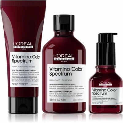 L’Oréal Professionnel Serie Expert L’Oréal Professionnel Serie Expert Vitamino Color Spectrum kondicionér pro ochranu barvy 200 ml + L’Oréal Professionnel Serie Expert Vitamino Color Spectrum sérum pr