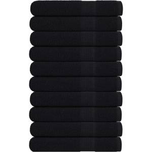 vidaXL Кърпи FROGN 10 бр. Черни 100x200 см 360 г/м2 (136964)