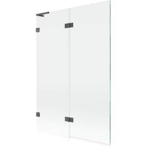 Mexen Lunar L параван за вана 2-крил ляв 120 x 150 cm, прозрачен, четка сива - 897L-120-100-66-00-L (897L-120-100-66-00-L)