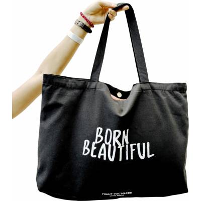 Cotton Bag BORN BEAUTIFUL XL - 1 ks