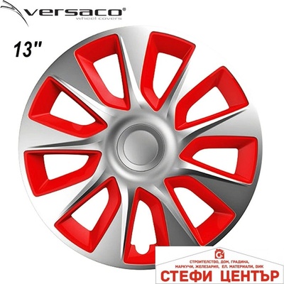Versaco Тасове за джанти 13'' Versaco Stratos Silver / Red (56195)