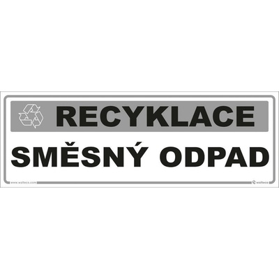 Walteco Recyklácia - Zmesový odpad, 290x100mm, samolepka , 20107