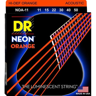 DR Strings NOA-11 HiDef Neon Струни за акустична китара (NOA-11)