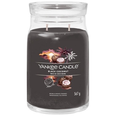 Yankee Candle Black Coconut голяма свещ с надпис 567 гр