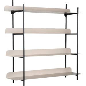 PT LIVING Черен/сив на няколко нива метален стенен рафт 60 cm Reina Cuatro - PT LIVING (PT4389BK)