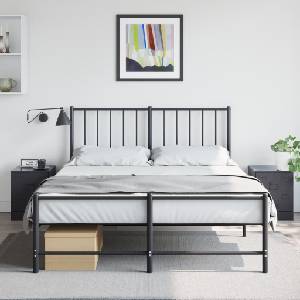 vidaXL Нощни шкафчета, 2 бр, черни, 34, 5x39х44 см, стомана (841620)