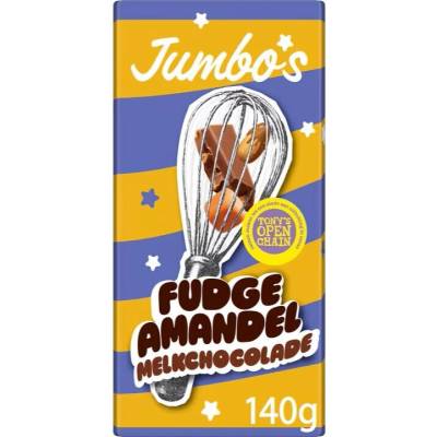 Jumbo mléčná s karamelizovanými mandlemi a kousky karamelového fondánu 140 g