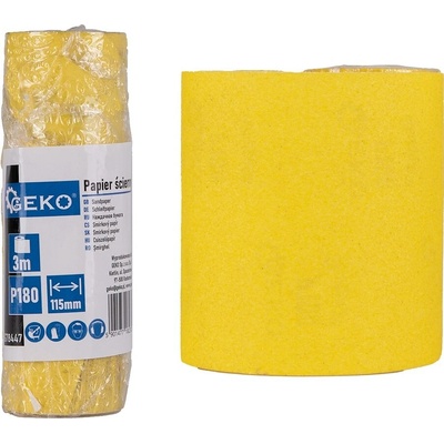 Brusný papír – role 115 mm × 3 m, zrnitost P180 | Geko