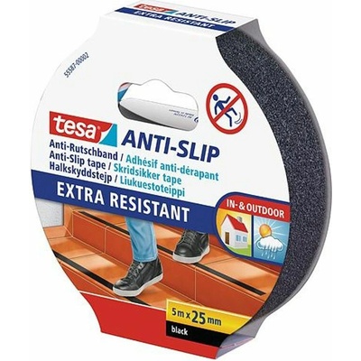 Protišmyková páska na schody tesa® Anti-slip, čierna, 25 mm, L-5 m