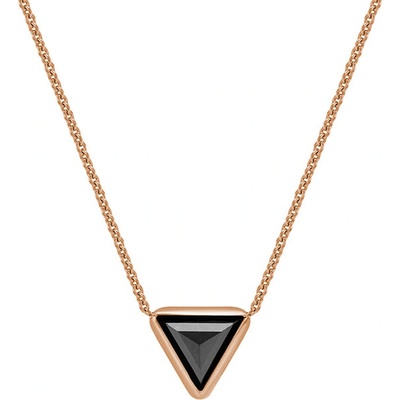 Eppi Zlatý náhrdelník s čiernym triangle diamantom Agila N35757