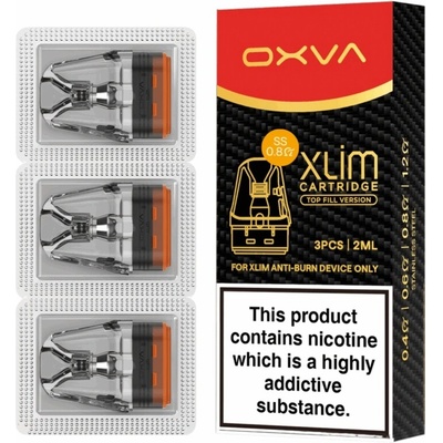 OXVA Xlim SS cartridge 2 ml pre Xlim Pro 2 DNA 0,8 ohm 3 ks