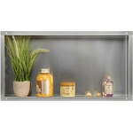 BALNEO Вграден рафт Balneo Wall-Box правоъгълен 60x30x7 см без рамка, матирана неръждаема стомана (OB-IN3-NR)