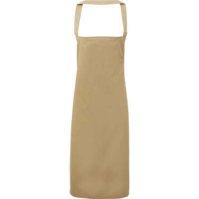 Premier Workwear Zástěra s laclem z biobavlny bez kapsy PR102 Khaki Pantone 7503 60x87cm