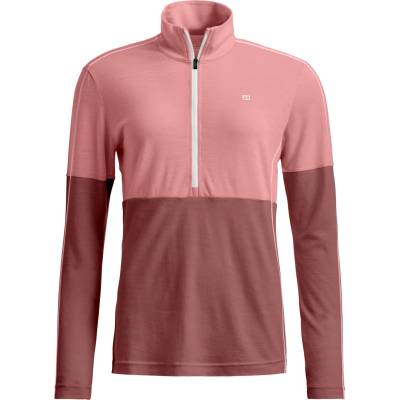 Ortovox Дамско мериносово термобельо Ortovox Women's 185 Rock'N'Wool Zip Neck Merino base layer - Dusk Rose (115-2706-0214)