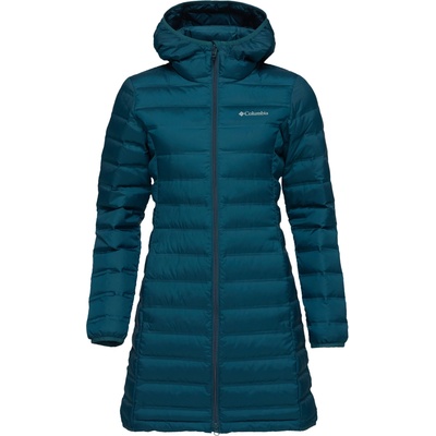 Columbia LAKE 22 II DOWN LONG HOODED JACKET tmavo zelená biela