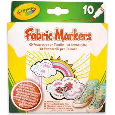 Crayola Crayola: комплект от 10 маркера за текстилни материи (58-8633)