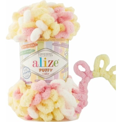 Puffy color pletení bez jehlic/háčku