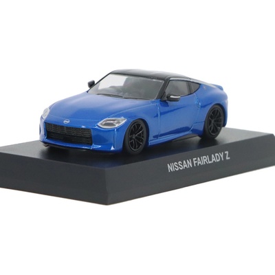 Kyosho Nissan Fairlady Z Coupe 2023 modrá časopis s modelem 1:64