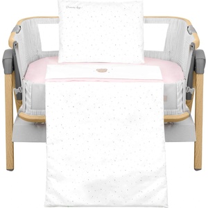 KikkaBoo Бебешки спален комплект за мини-кошара 5ч Dream Big Pink (41101050063) - presi