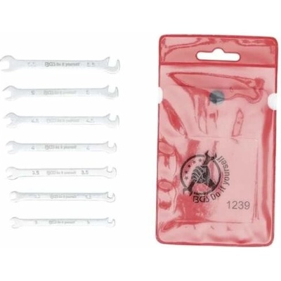 BGS technic Klíče ploché otevřené dvoustranné 3-5.5 mm mini provedení sada 7 dílů BGS 1239