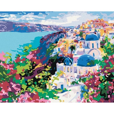 Zuty Malování Podle Čísel Santorini 80 x 100 cm Plátno Rám