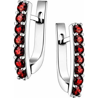 Zlaton náušnice bílé zlato visací s kamenem 1.9cm 3.5g 000103005247
