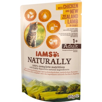 Iams Cat kuracie a jahňacie mäso v omáčke 85 g