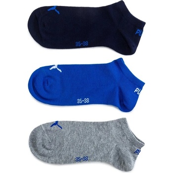 PUMA Комплект 3 чифта къси чорапи унисекс Puma 261080001 Blue/Grey Melange 277 (261080001)