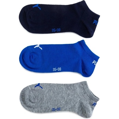 PUMA Комплект 3 чифта къси чорапи унисекс Puma 261080001 Blue/Grey Melange 277 (261080001)