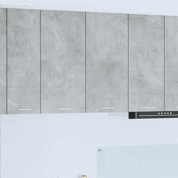 vidaXL Висящ шкаф Циментено сиво 80 x 31 x 80 см Инженерно дърво (884285)