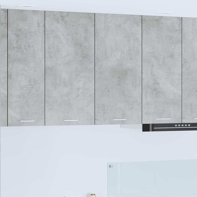 vidaXL Висящ шкаф Циментено сиво 80 x 31 x 80 см Инженерно дърво (884285)