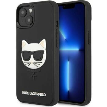 KARL LAGERFELD Кейс Karl Lagerfeld KLHCP13SCH3DBK за iPhone 13 mini 5.4", черен / черен, твърд, 3D Rubber Choupette (KF000783-0)