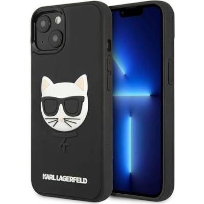 KARL LAGERFELD Кейс Karl Lagerfeld KLHCP13SCH3DBK за iPhone 13 mini 5.4", черен / черен, твърд, 3D Rubber Choupette (KF000783-0)