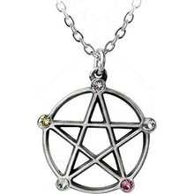 Alchemy Gothic Pentagram s príveskom Wicca P786