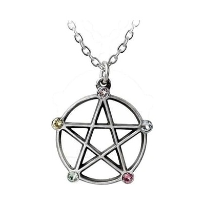 Alchemy Gothic Pentagram s príveskom Wicca P786