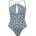Biba Бански костюм Biba Women's Plunge Swimsuit - Deco Fan Print