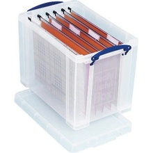 Really useful Products Ltd. Plastový úložný box 24 l s víkem transparentní