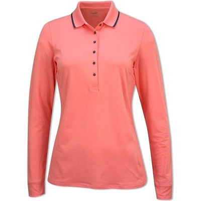 Puma Dámska polokošeľa Golf Cloudspun L S ružová
