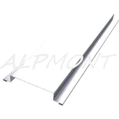 Krycí lišta přítlačná kolmá r.š.250mm pozink lakovaný RAL 9010 bílá dl.2m