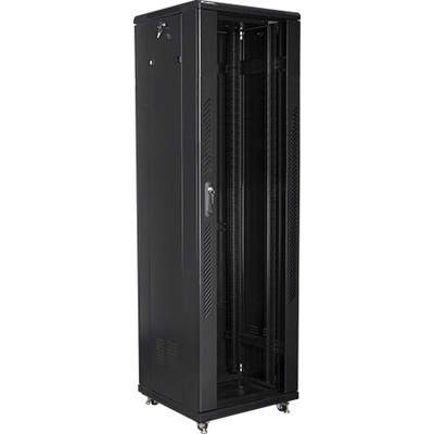 Lanberg Комуникационен шкаф Lanberg rack cabinet 19" free-standing 42U / 600x600 self-assembly flat pack, black (FF01-6642-12B)