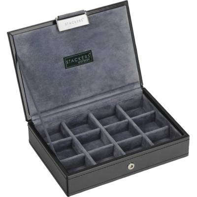 Stackers pánská šperkovnice Black Cufflink Box černá