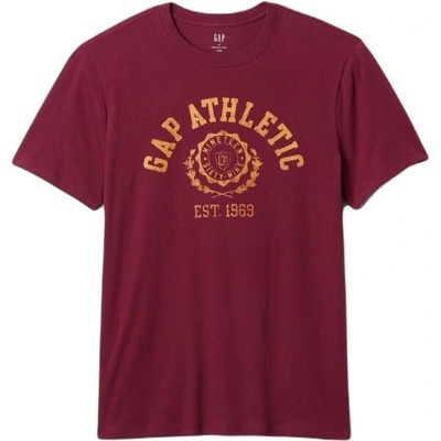 GAP ATHLETIC CREST pánské tričko vínová