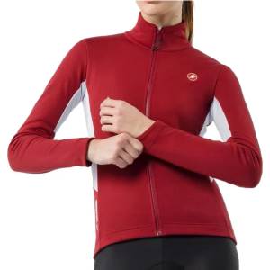 Castelli Дамско ветрозащитно яке за колоездене Castelli Women's Entrata 2 Jacket Cycling jacket - Garnet / Silver Gray - размер XS (151-0889-0111)